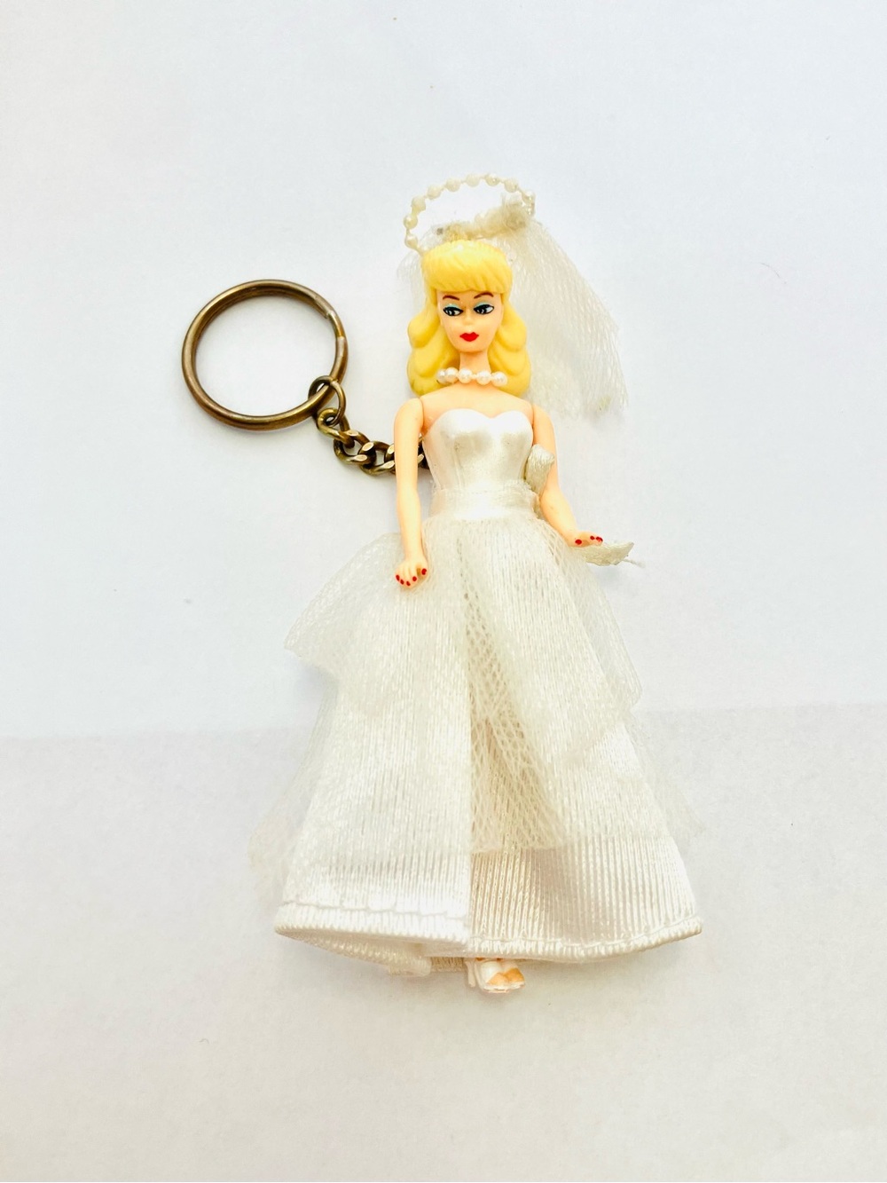 Barbie 1997 Wedding Day Barbie Keychain Veil Needs Glued Read 4in